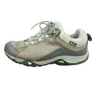 Oboz Sapphire Green Leather Lace Up B-Dry Waterproof Hiking Shoes Size 6.5
